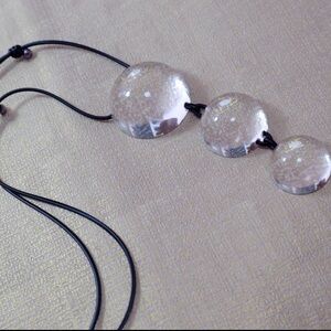 Handmade transparent sweater chain